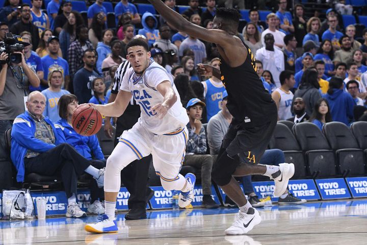 One of the arrested players, LiAngelo Ball, pictured in an exhibition game on Nov. 1, comes from a famous basketball family.