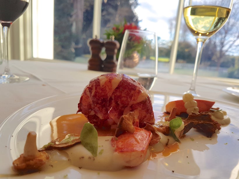 Restaurant Coworth Park’s native lobster with artichoke, bergamot, and crosnes