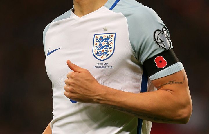 England and Germany will wear poppy armbands for their friendly ahead of Armistice Day 