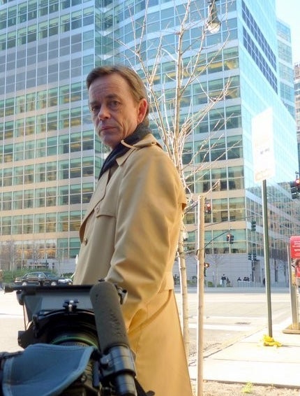 Chris Wyatt being interviewed by Goldman Sachs headquarters, New York, Dec. 2011