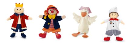 King Hand Puppet  , Clown Hand Puppet , Goose Hand Puppet , Chef Hand Puppet