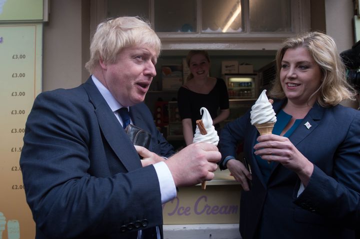 Boris Johnson and Penny Mordaunt.