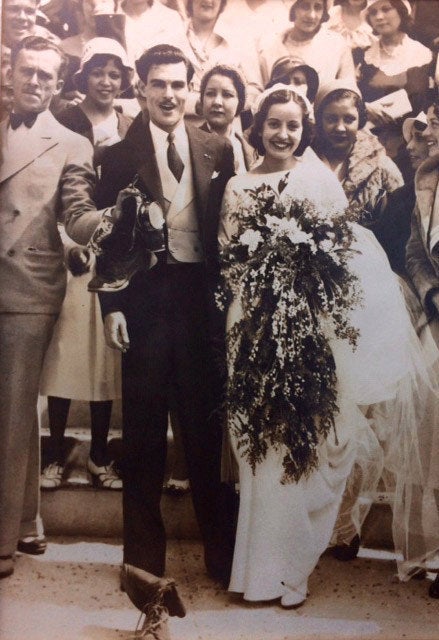 Maria Teresa Moreno (a.k.a Grande) and Manuel Moreno at their wedding in Los Angeles in 1932.