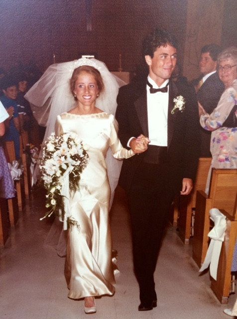Marta Prietto O’Hara and Kevin O’Hara on their wedding day in 1983. 