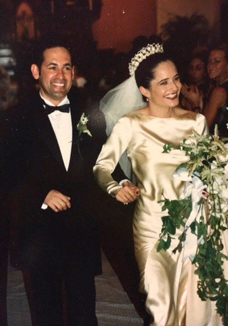 Elena Salinas and Ric Salinas on their wedding day in 1997. 