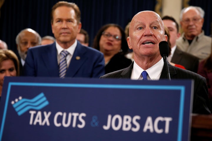 Rep. Kevin Brady (R-Texas) unveils legislation to overhaul the tax code on Capitol Hill, Nov. 2, 2017. 