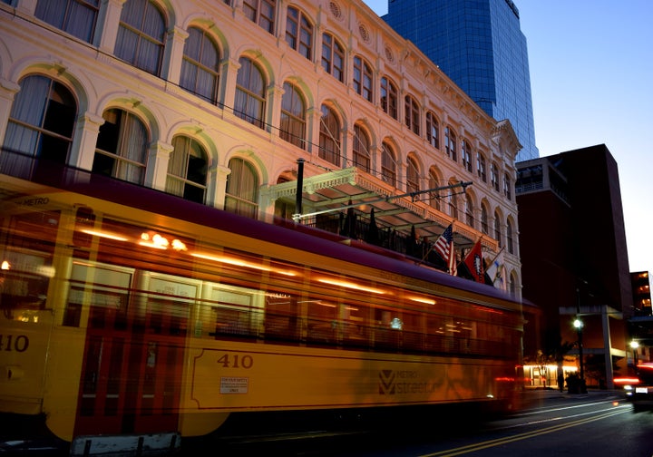 <p>Street cars and October sunsets at The Capital Hotel in Little Rock, AK</p>