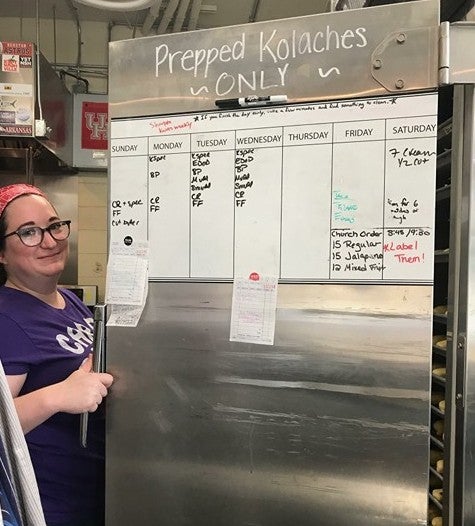 <p>“prepped kolaches only”</p>