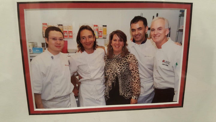 <p>with Joel Antunes, his cook Hiro, chef Ben Berryhill, and my bride Amy at the five year anniversary of our own 33 Liberty</p>