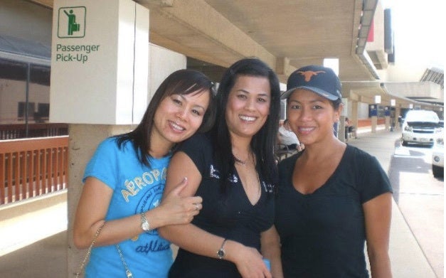 <p>Kathy (far right) and her 2 bestfriends at their very first reunion after 17 years, held in Dallas, Texas. </p>