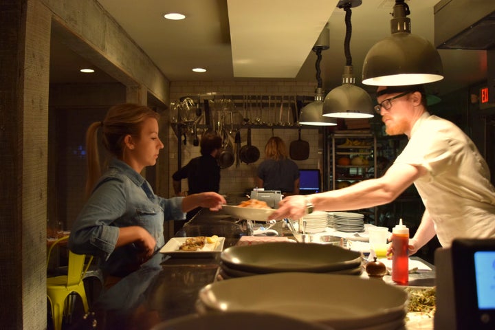 <p>Chef Josh T. hunt oversees the kitchen at Hog & Hominy in Memphis, TN</p>