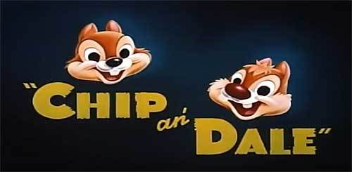 <p>Title card from Chip ‘N’ Dale’s 1947 short, which is when these Disney cartoon characters first took on their signature looks.</p>