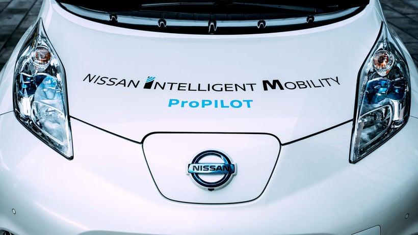 Nissan’s electric Leaf and other cars are read ushering in an era of self-driving cars.