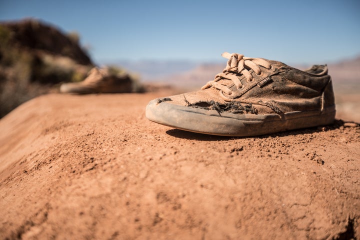 <p>Don’t Tread on Me! Despite all of the work that goes into building each obstacle, not much effort is required to ruin one. A pair of shoes atop a carefully crafted take off ramp signals to others, “This is completed. Please don’t touch!”</p>