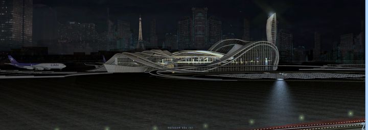 A reconfigured Charles DeGaulle Airport, Paris, Team Motasem Abu Zer