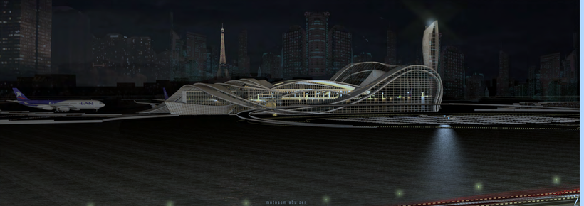 A reconfigured Charles DeGaulle Airport, Paris, Team Motasem Abu Zer