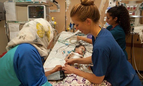 Libby Sauter in hospital in Libya
