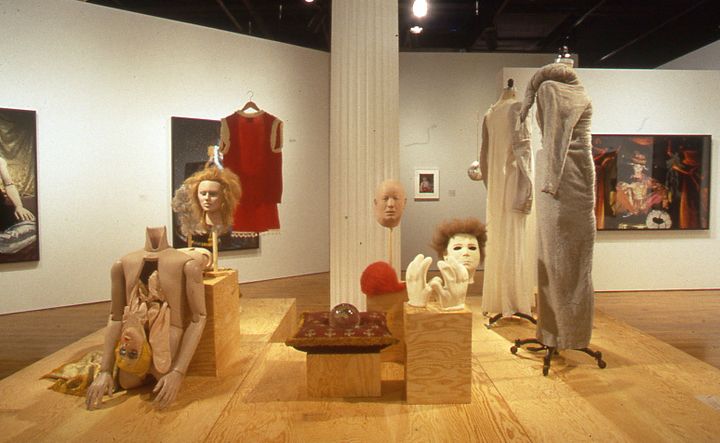 Installation shot of Inverted Odysseys: Claude Cahun, Maya Deren, and Cindy Sherman (2000) at Grey Art Gallery, New York University 