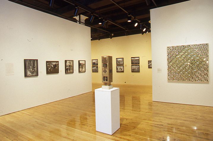 Installation shot of Between Word and Image (2002) at Grey Art Gallery, New York University 