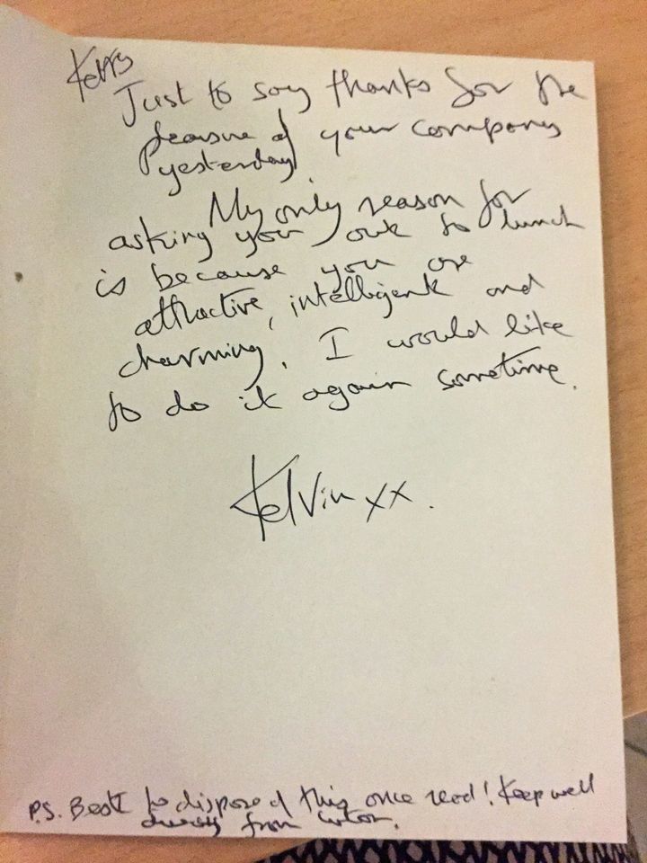 Letter from Kelvin Hopkins received by Labour's Kerry McCarthy who has come forward to say she suffered more than 20 years of unwanted attention from the Luton North MP. 
