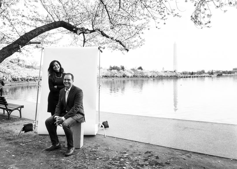 Marine Corps veteran Scott Cooper and Syrian refugee Sana Mustafa. Their story and six others are chronicled in <a rel="nofol