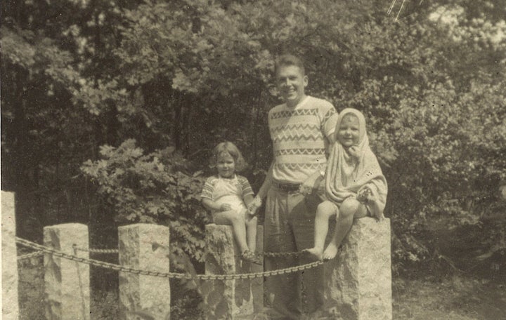 <p>Nancy, Sig and Barbara at the site of Henry David Thoreau’s cabin on Walden Pond</p>