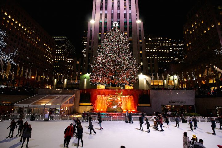 Skate beneath the city’s most iconic Christmas tree at Rockefeller Center.