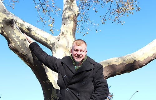 <p><strong>Bobby at home in a tree.</strong></p>
