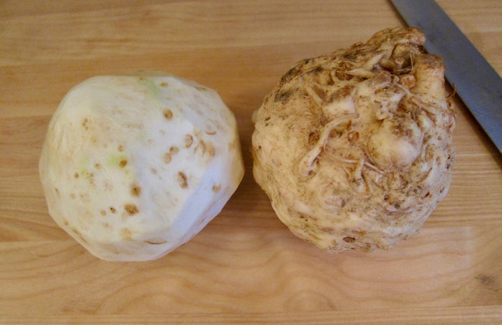 Be ruthless when you peel a celery root: waste is unavoidable