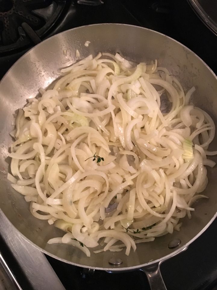 Lots of onions: cook them slowly in butter with a little thyme or other herb
