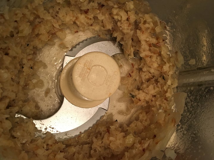 A coarse purée of cooked onions