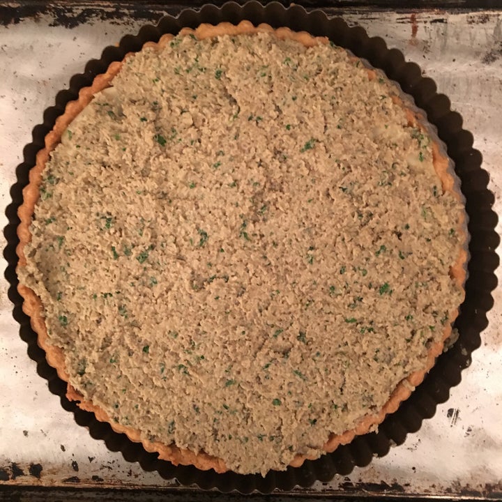 <p>Ready for the oven. It doesn’t look all that different when baked - just a darker brown</p>