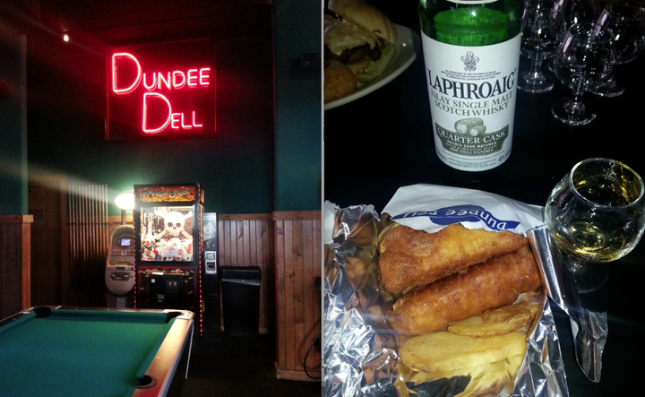 Fish and chips and whiskey? Why not? They’re all things the Dundee Dell is famous for. 