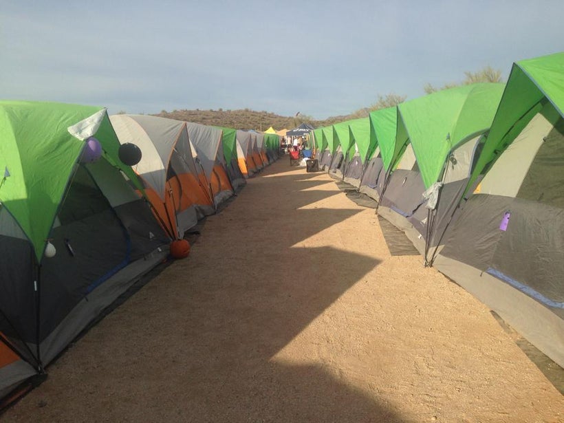 Tent camp at Javelina Headquarters.