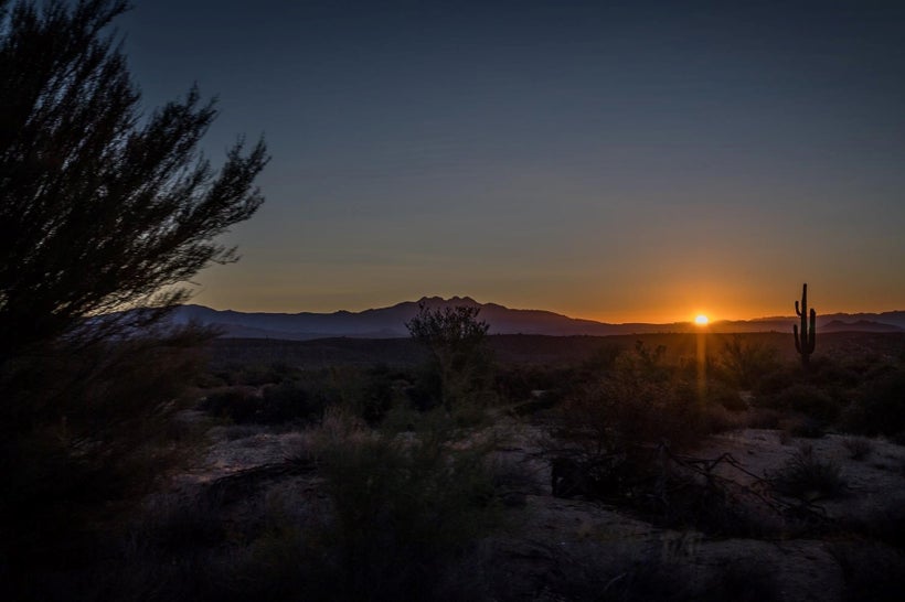 Sunrise in the Sonoran Desert.