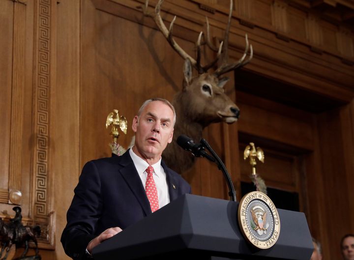 Interior Secretary Ryan Zinke brought in a taxidermy menagerie to decorate his executive suite.