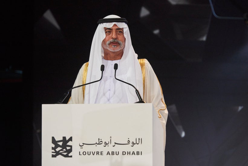 Sheikh Nahyan bin Mubarak Al Nahyan, Minister of Culture and Knowledge at the opening of Louvre Abu Dhabi