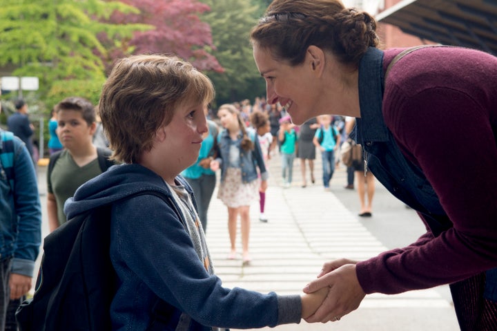 Jacob Tremblay and Julia Roberts in "Wonder," based on the bestseller by R.J. Palacio.