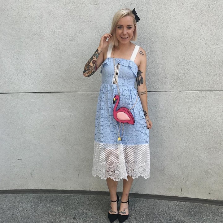 Leslie Kay, the woman behind the DisneyBound Tumblr, showing off her Alice from