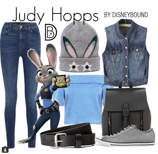 Here's a look inspired by Judy Hopps from "Zootopia." 