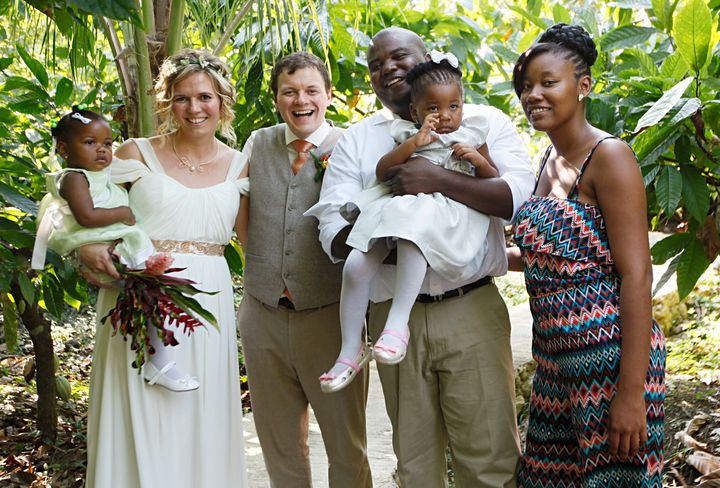 Getting married in Belize with our God Daugher and Belizean family. 