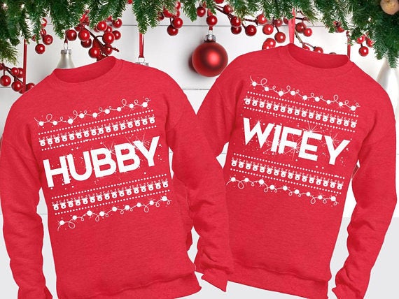 Funny couples christmas clearance sweaters