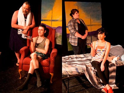 Gary Giurbino, Ryan Engstrom, Kaitlyn McCoy, and Krystie Piamonte in a scene from <strong><em>King For A Day</em></strong>