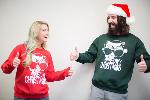 inappropriate couples christmas sweaters