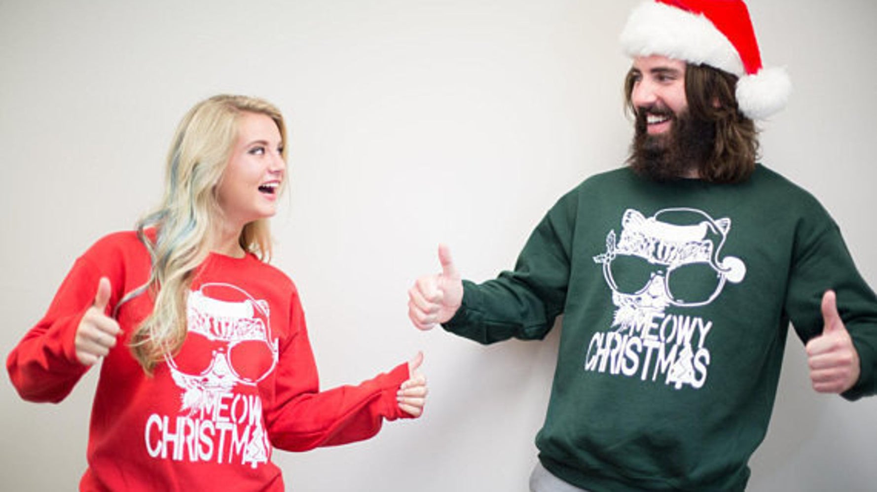 Cute couple ugly christmas sweaters on sale