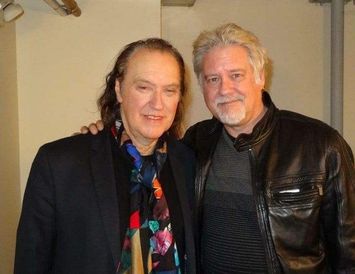 <p>Jim Sullivan (r) with Dave Davies of the Kinks</p>