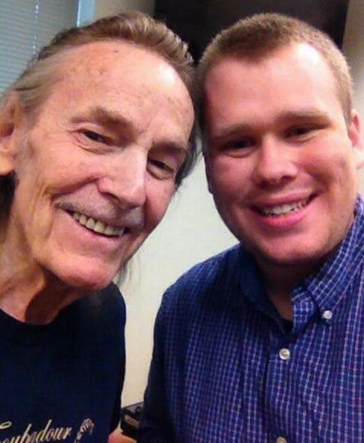 <p>Chuck Daly (r) with Gordon Lightfoot</p>