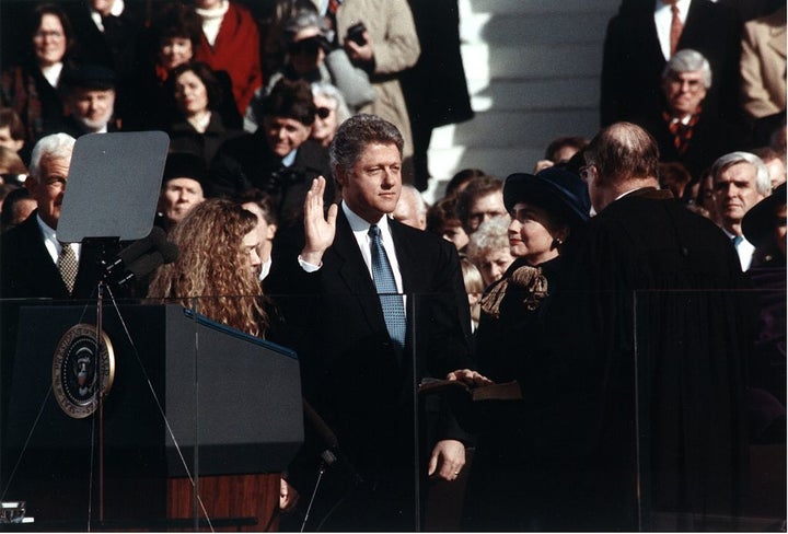 President Clinton taking oath of office 1993.