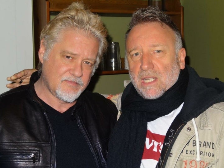 <p>Jim Sullivan with Peter Hook, ex- of Joy Division and New Order</p>