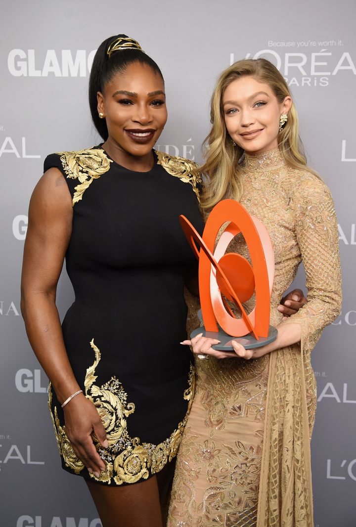 Besties: Williams and Hadid at the Glamour awards.